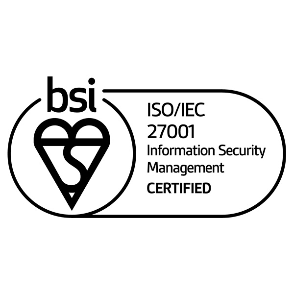 BSI ISO/IEC 27001 Information Security Management CERTIFIED badge