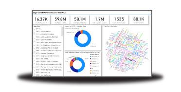 line-item view of legal spend tracker tool