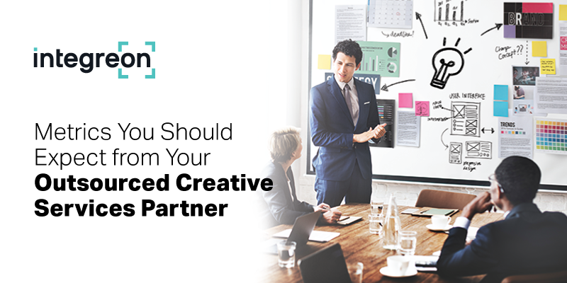 a business looking at metrics from outsourced creative team