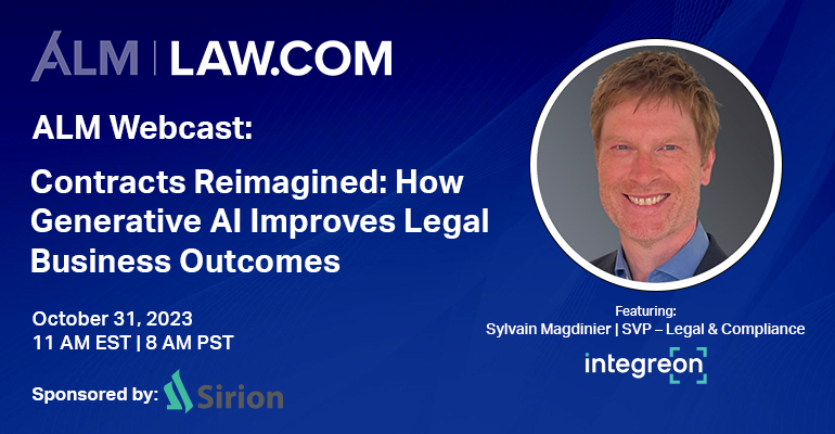 ALM webinar featuring Sylvain Magdiner of Integreon