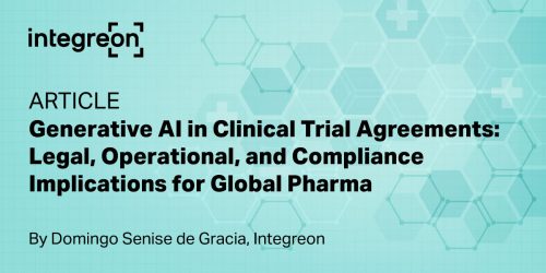 Generative AI in clinical trial agreements — legal, operational and compliance implications for global pharma